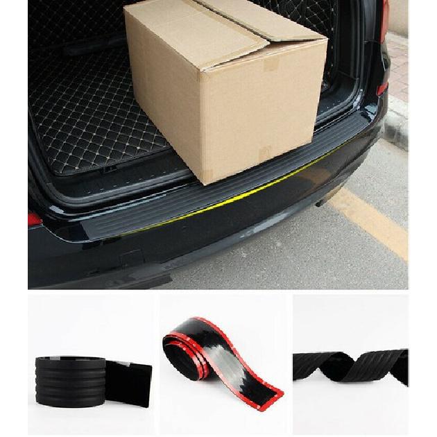 Black Soft Rubber Rear Bumper Sill Plate Protector For Toyota Camry 2018-