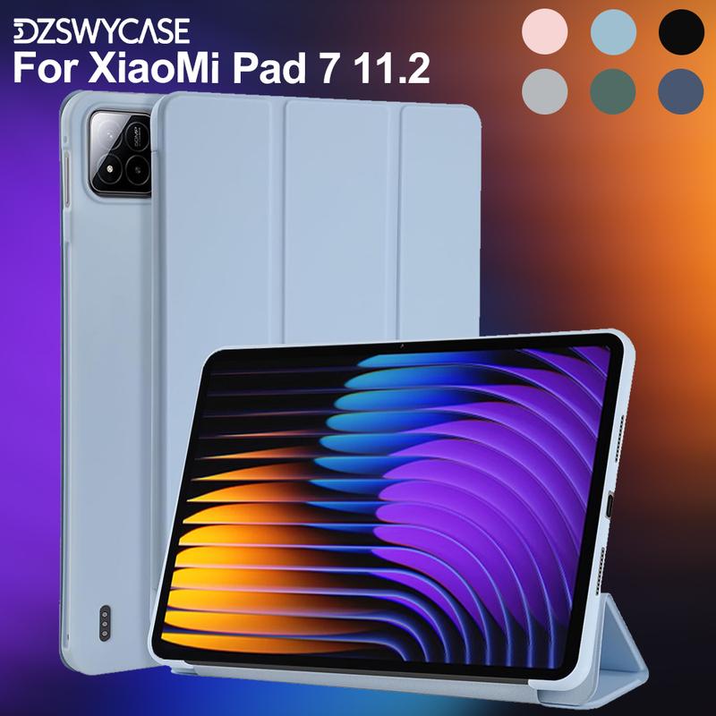 Case for Xiaomi Pad 7/7 Pro(11.2-Inch, 2024), for Xiaomi Pad 8/8 Pro(11.2-Inch, 2025)Back Tri-Fold Stand Protective Tablet Cover