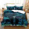 3D Print Anime Mushi Ginko Beding Set Soft Duvet Cover Bed Linen Set Comfortable Quilt Cover Pilowcase Warm Comforter king Quen Sized Dimensions Young
