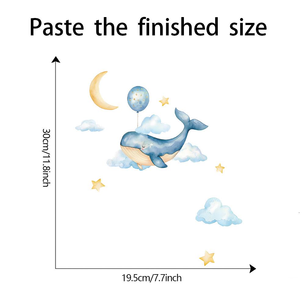

Мультфильм Кит Облако Спальня Гостиная Кабинет Переключатель Палка Домашнее Украшение Наклейка На Стену 13*16CM/fun-kg103