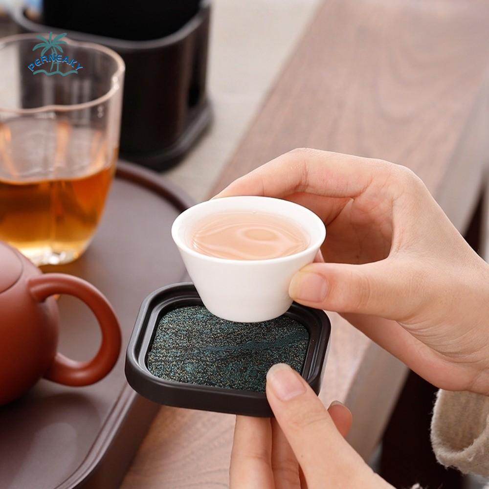 Tray Anti-scalding Cloth Coaster Set Quick-dry Elegant Heat Insulation Mat Lightweight Vintage Tea Cup Holder Home Use