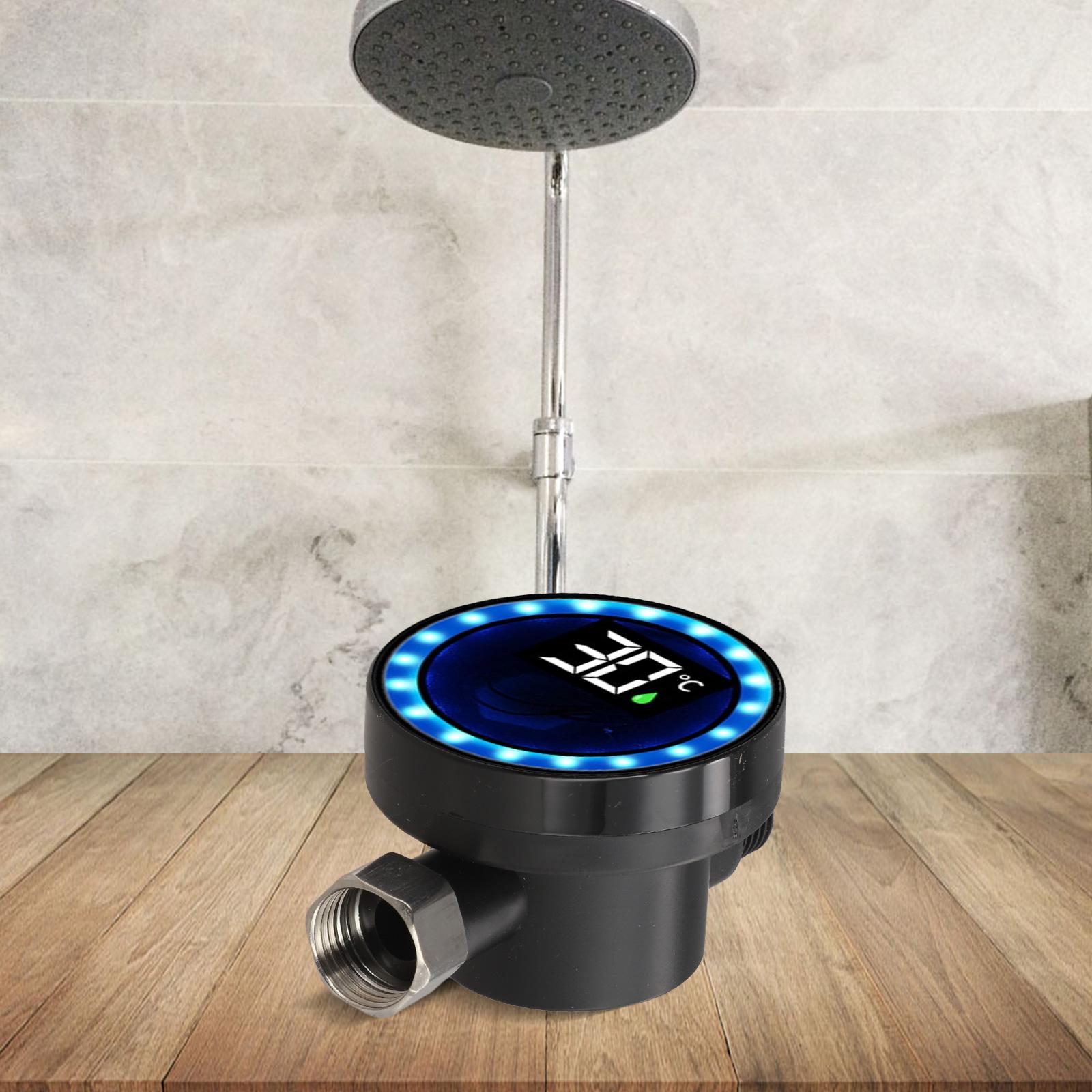 

Daily Use Safe Bath Experience 69*93mm LED Shower Thermometer Three-Color Indicator Light User-Friendly Interface China Mainland
