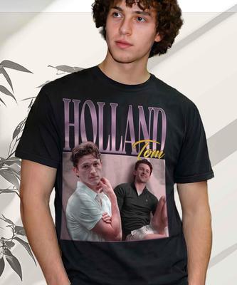 T-shirt Graphique Vintage Tom Holland et T-shirt Enfant, T-shirt Rétro avec Photo d'Acteur