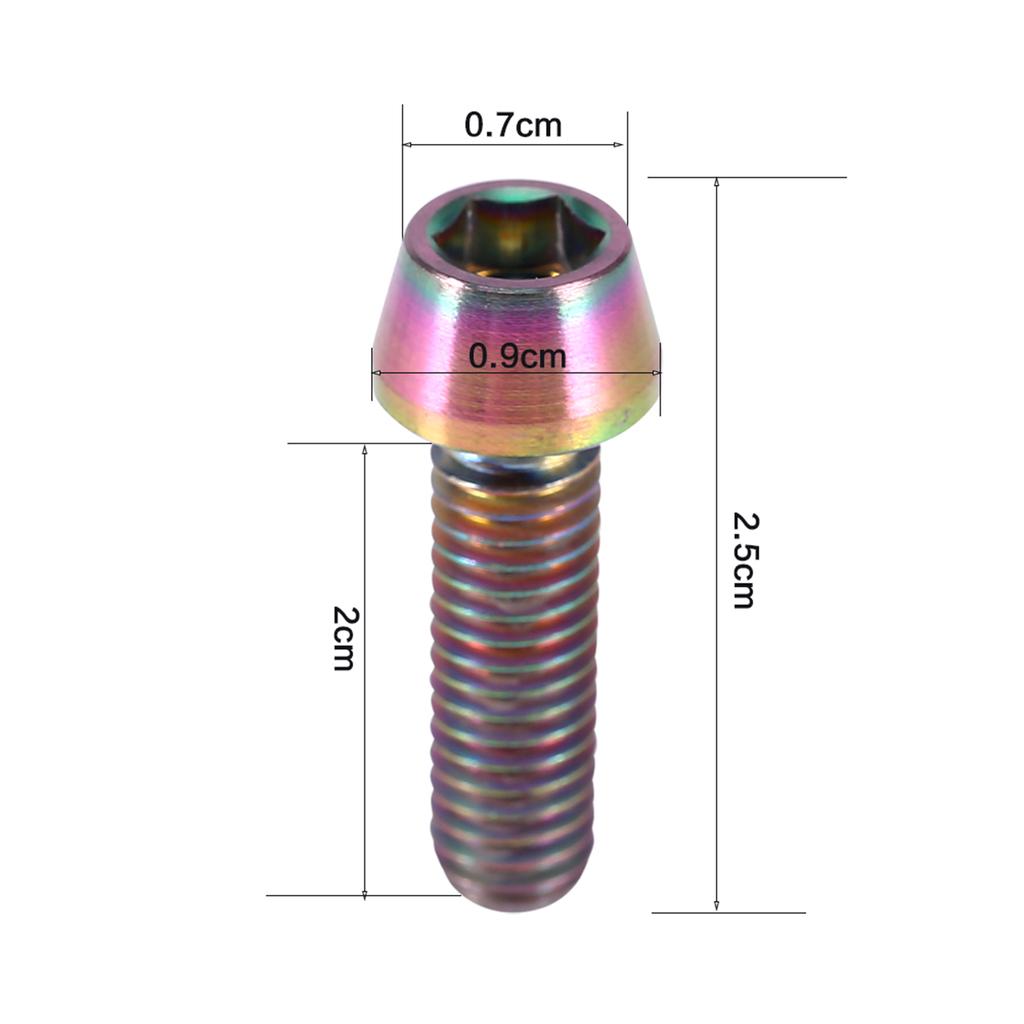 New Titanium Alloy Titanium Tapered Head Bolt Screw With Washer For Mountain fastener with washer