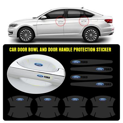 8Pcs Transparent Car Door Handle Bowl Protector Film Sticker For Focus Fiesta MK3 Kuga Mondeo Mk4 Ranger Mustang Explorer