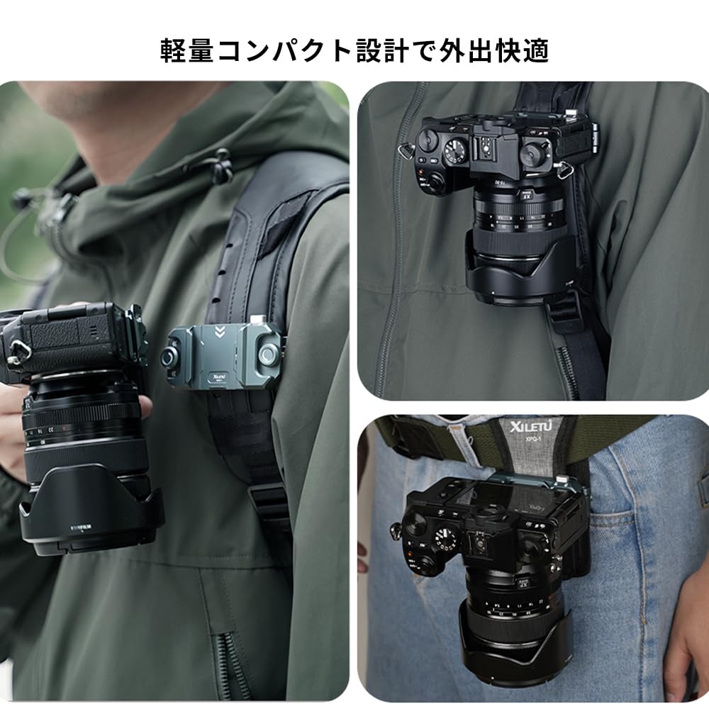 XILETU Camera Holster Quick Release Set ARCA SWISS Quick Release Plate Backpack Mount Aluminum Alloy Inch Screw for Cameras Backpack Fixing Clip Head