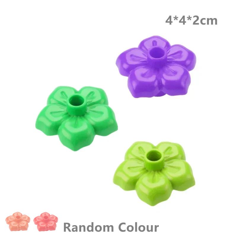 Große Bausteine Outdoor Wald Pflanzen Serie Blume Gras Baum Bauernhof Schmuck Zubehör Kompatible Szenen Spielzeug Kinder Bausteine