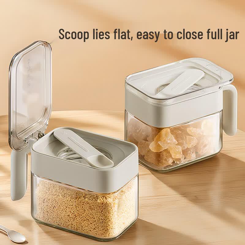 MARYYA Moisture-Proof Glass Spice Jar Set