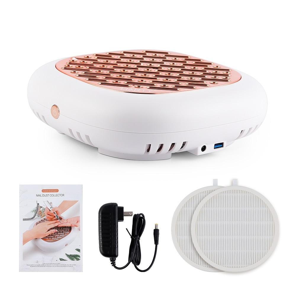 

Профессиональный бесщеточный турбо пылесос для сбора пыли для ногтей 130 Вт Супер всасывание Пылесос для маникюра вытяжной вентилятор с 2 фильтрами EU розовый