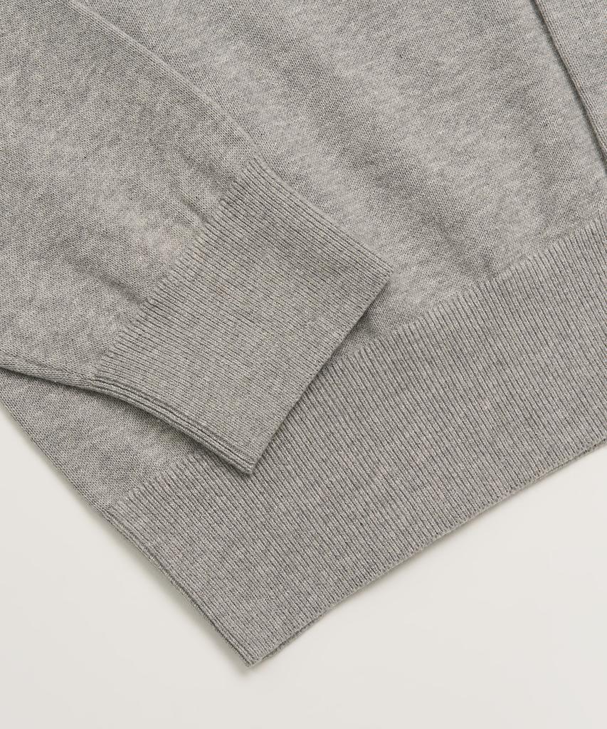Toffee Cutoff Round Neck Cardigan (Grey)
