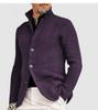 Men's Casual Long Sleeve Solid Color Knit Jacket