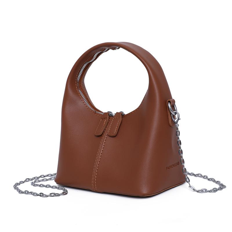 Knödel Damenhandtasche aus weichem Leder 2025: Neue Schlichte Mode, Große Kapazität, Kleine Größe