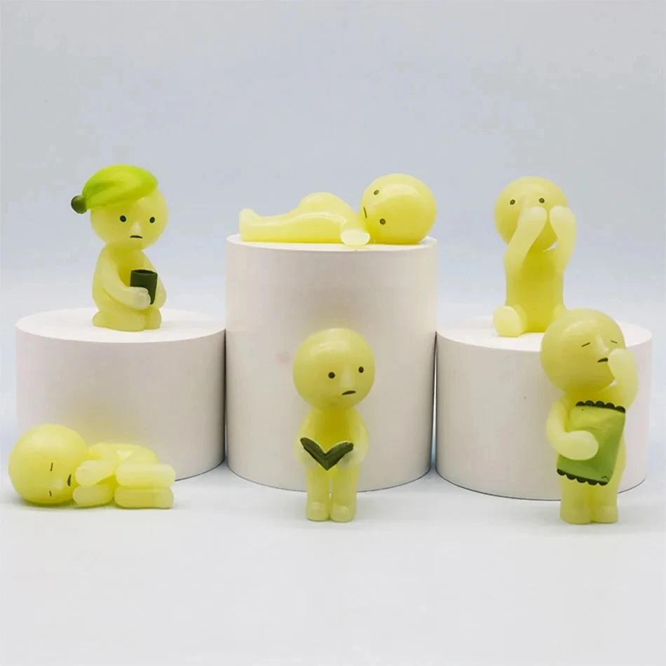 Figura Anime Carina Smiski Scatola Cieca Serie Camera da Letto Sorpresa Giocattoli Luminescenti Modello Bambola da Collezione Decorazione Regali di Natale per Bambini