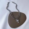 Zircon Cross Pendant Necklace Women Girl Sweet Cool Style Y2K Multi Layered Clavicle Chain Jewelry Birthday Party Accessories
