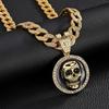 Drip Alloy Skull Pendant Domineering Cool Personality Trend Hip Hop Necklace Men'S Jewelry