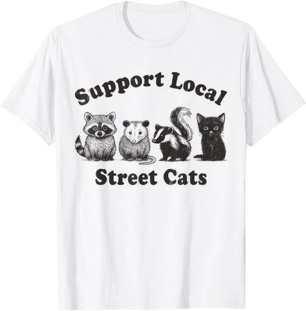 Support Local Street Cats Team Trash Opossum Raccoon Rat T Shirt S