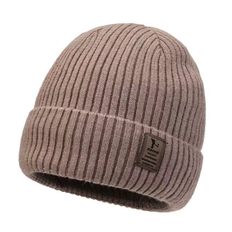 Hat winter cold-proof knitted hat fleece thickened warm men's wool hat cotton hat winter riding windproof cold hat
