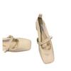 French thick heel with Mary Jane shoes women's shoes 2025 spring and autumn square head with skirt single shoes versatile single shoes