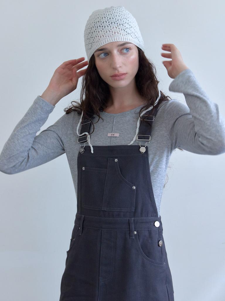 Elssibeui Cotton Overall Dress_Charcoal