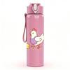 1PC Hen And Baby Chicks Cartoon Print 750ml Color Plastic Sports Water Bottle Leakproof Flip Straw Lid Suitable for Sports Office Home Use