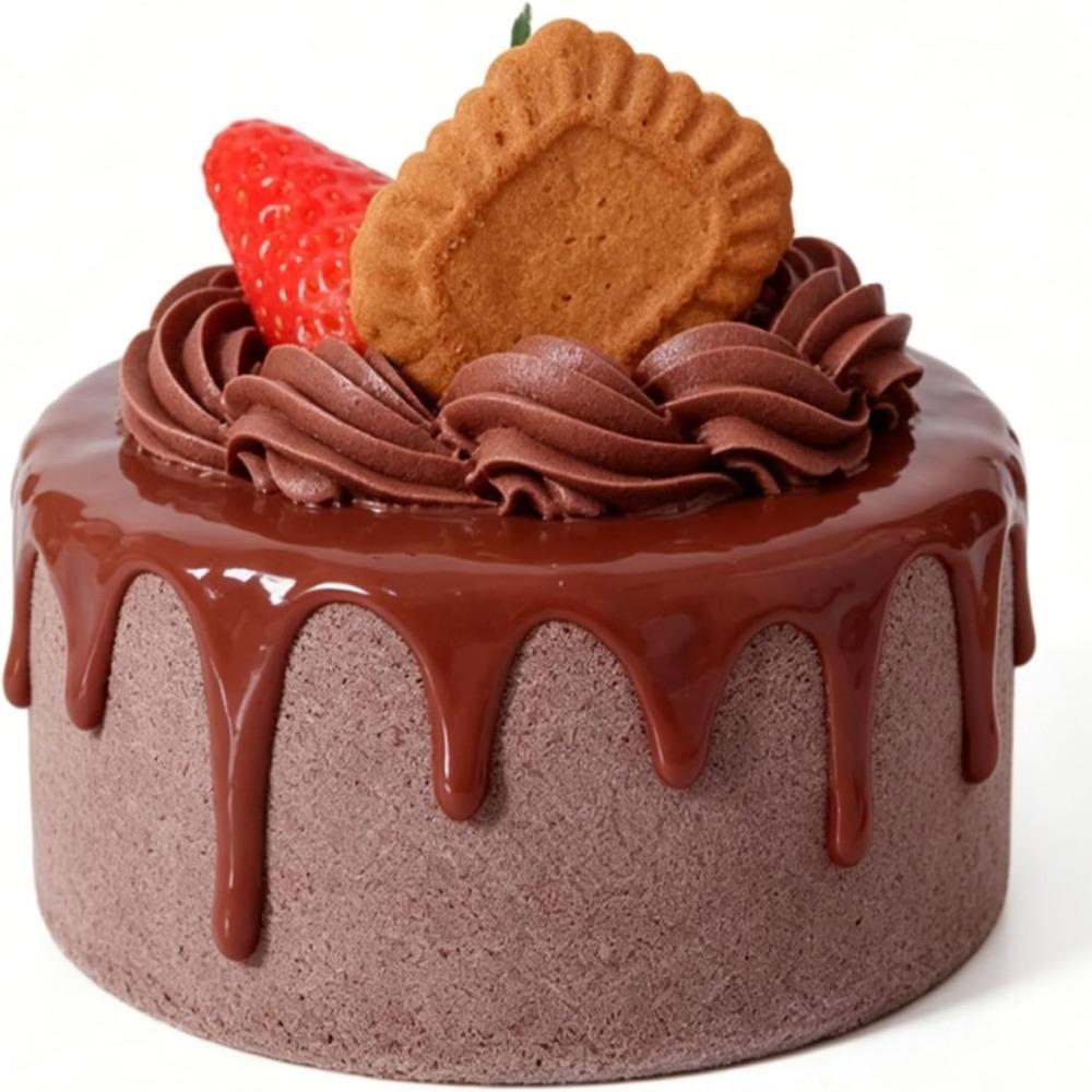 Chocolate Brown Fake Cake Model Artificial Faux Food Model  Dessert Display Decoration