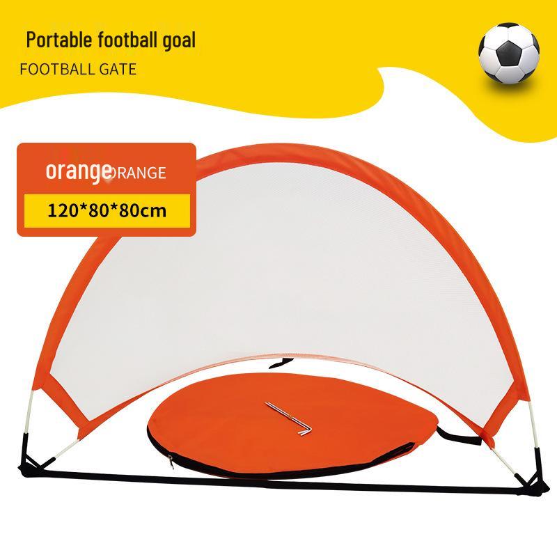 But de football portable pliable pour enfants, d'extérieur, avec filet pour s'amuser en famille