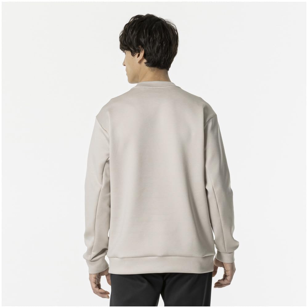 Training Wear Stretch Sweat Crew Neck Jersey Easy to Move 32MCA052 Cloud Beige Heather [Mizuno]