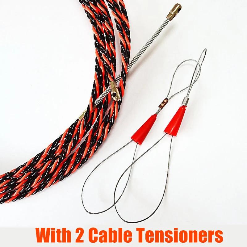 5-40M 5mm Cable Puller Fiberglass Electric Cable Wire Puller Electrical Tool Tape Cable Guide Device Push Duct Snake Rodder Fish
