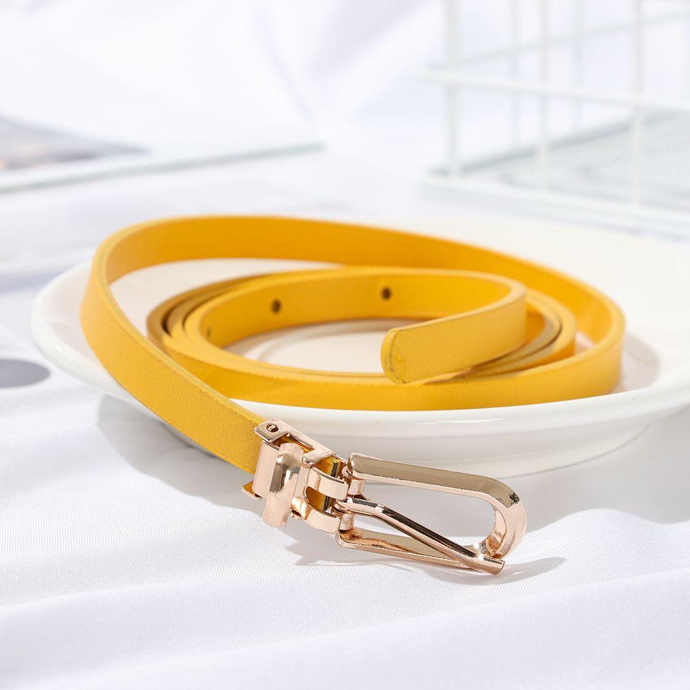 Fashion Sweater Graceful Dress Strap Adjustable Belt Thin Skinny Waistband Faux Leather Belts