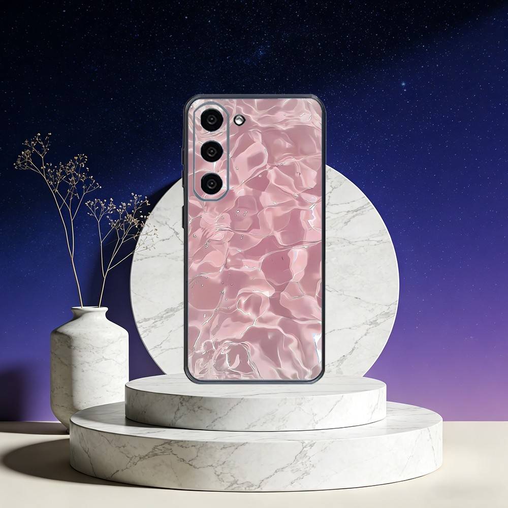 Clear Water Ripples Phone Case For Samsung Galaxy A73,A72,A71,A70,A53,A52,A51,Others Soft Black Cover