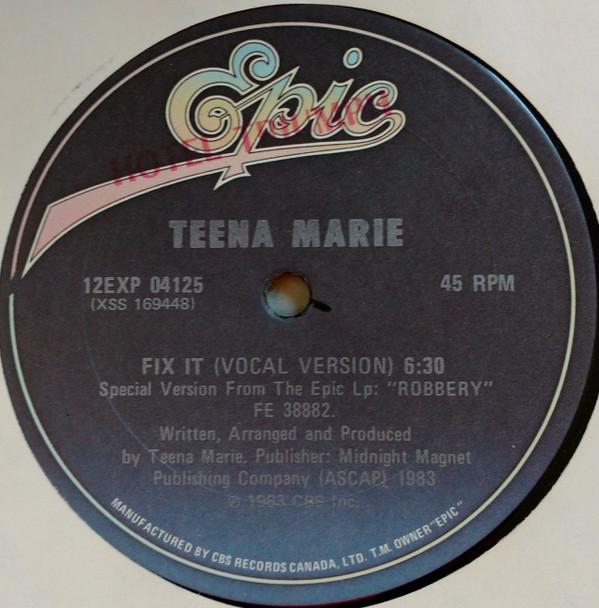 

12inch Record TEENA MARIE - Fix It 12EXP04125 Epic 1983 Canada Soul/Funk Used