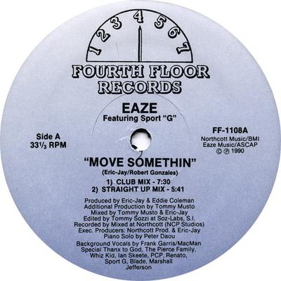 12-Zoll Schallplatte EAZE (2), SPORT "G" - Move Somethin' FF1108 Vierter Stock Re 1990 US Dance & Electronica Gebraucht