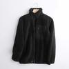 Autumn and Winter Women's Outerwear with Contrasting Fabric, Fine Edge Decoration, Zipper Cardigan, Casual Plush Jacket