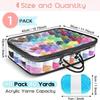 1pcs Transparent Yarn Storage Bag Multi-purpose Waterproof Clothing Storage Bag with Handle Space Saving Handheld Storage Bag