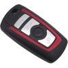 Keyless Entry Remote Control Key Fob Case Cover Replacement for BMW 1 2 3 4 5 6 7 Series X3 M2 F Series 235ix 320 E90 E92 E93 X5 F10 F20 F30 F40 (Red
