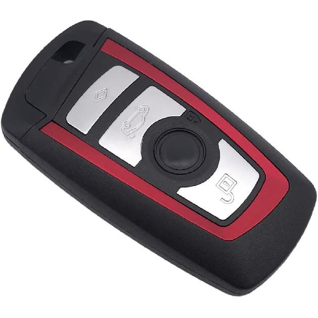 Keyless Entry Remote Control Key Fob Case Cover Replacement for BMW 1 2 3 4 5 6 7 Series X3 M2 F Series 235ix 320 E90 E92 E93 X5 F10 F20 F30 F40 (Red
