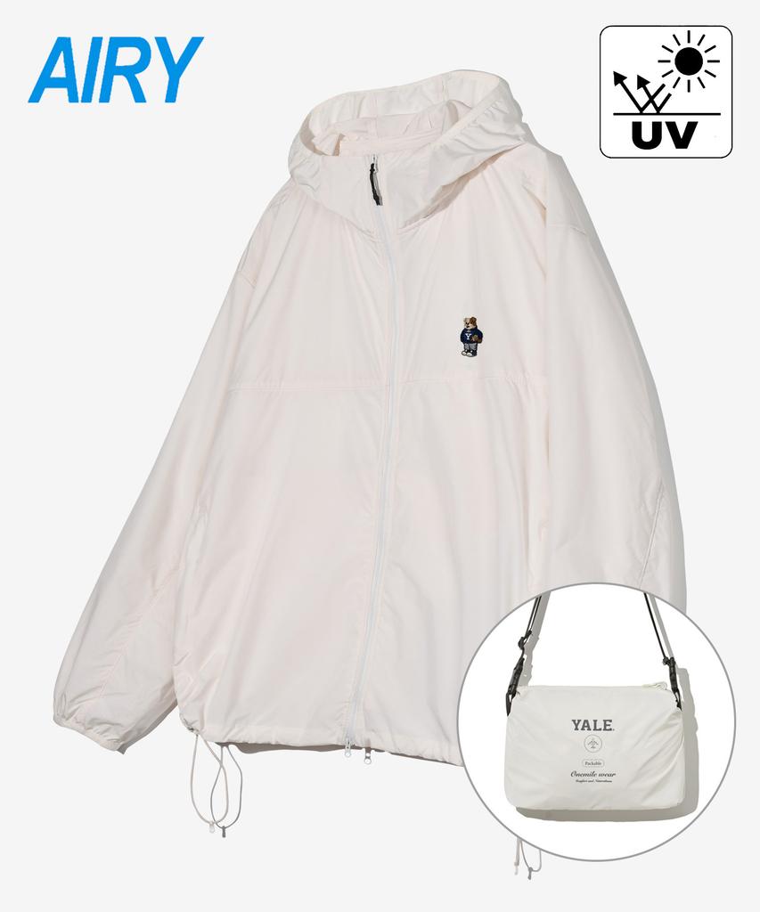 Yale Embroidery Dan Lightweight Packable Windbreaker_Cream