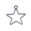 Five-Pointed Star Charms Multi Color Alloy Plain Pendants For Celestial Themed Jewelry
