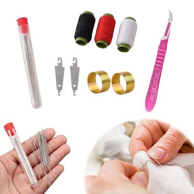 6/25/34PCS Multi-Purpose Sewing Tool Set with Top Needle Easy Sewing Needle and Thread Kit Quilt Sewing Needle