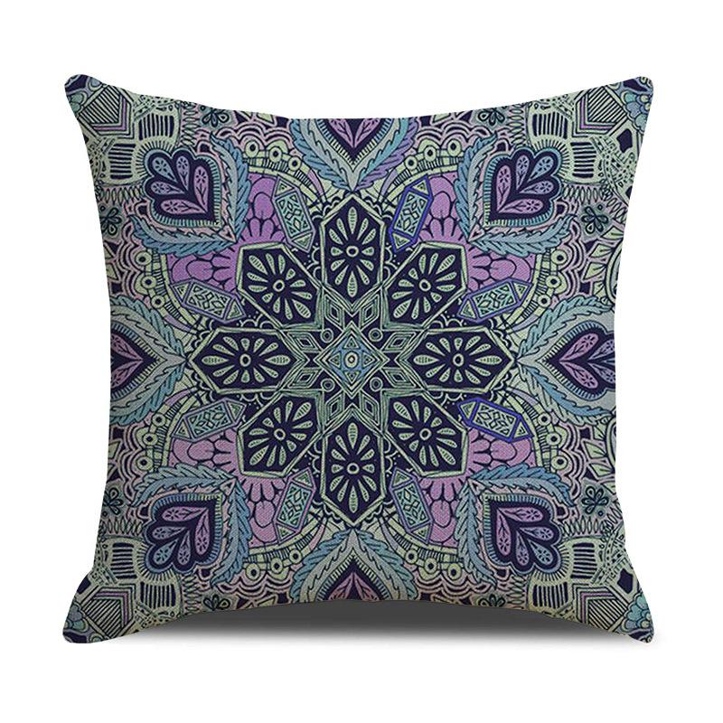 Retro Pattern Printed Cushion Pillow Cover Sofa Side Sleeping Household Products Linen Cushion Geometric Pattern