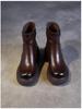 2025 Women's Genuine Leather Martin Boots - Warm, Thickened, Single Cotton Boots for Spring, Autumn, and Winter.