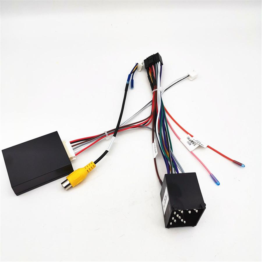 Car 16Pin Power Wiring Harness Cable Adapter With Canbus Box Rear Camera Cable For BMW E46/E39(1995-2000)/E53(99) Install Aftermarket Android Stereo