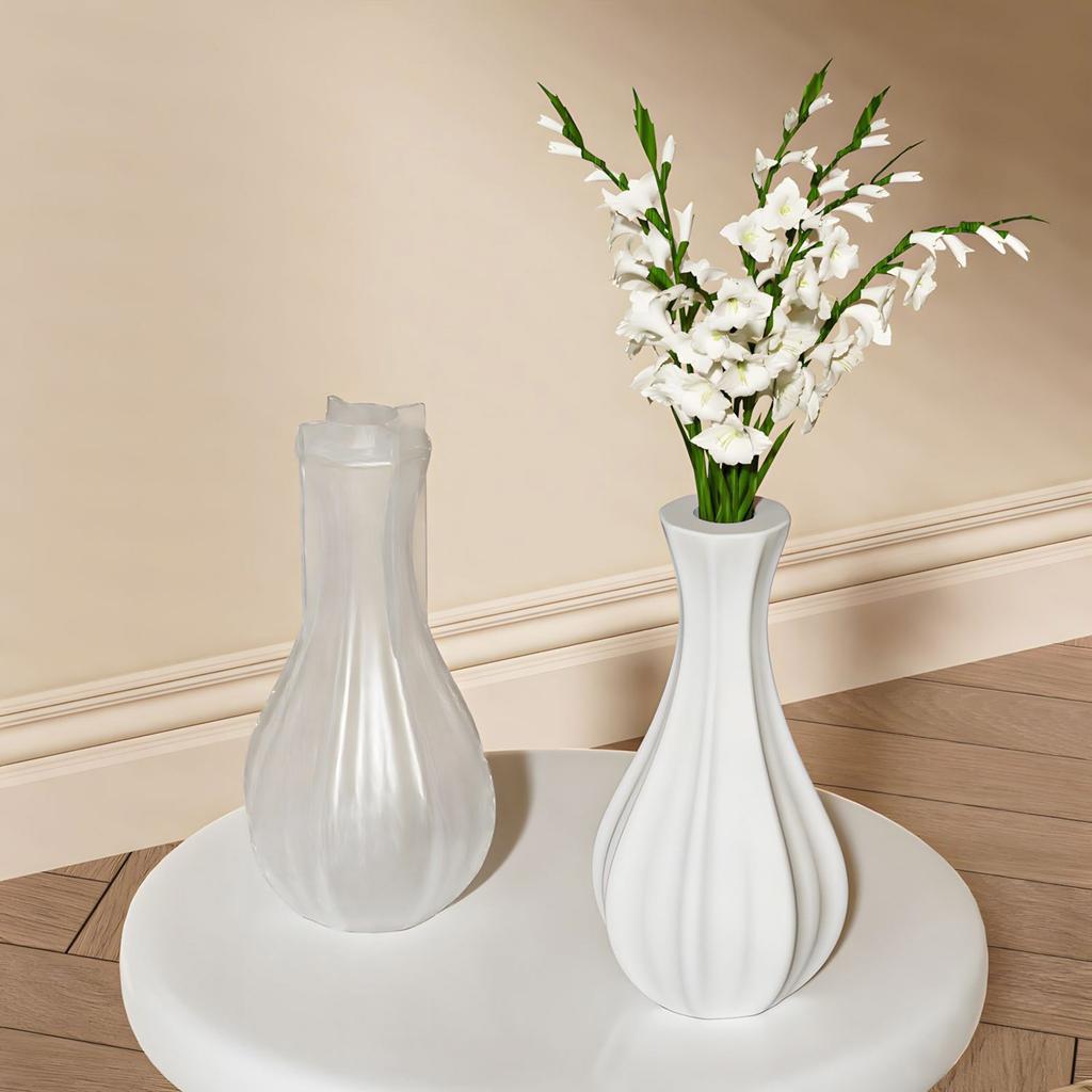 Stampo in Silicone Creativo per Artigianato Vaso Fioriera Stampi Vaso di Fiori Adatto per Realizzare Semplice Vaso Fioriera e Arte in Cemento