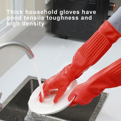1 Pair Dishwashing Gloves Waterproof Stain-Resistant Non-Slip Design Easy To Clean Heat-Insulated Gloves Kitchen Cleaning Tool