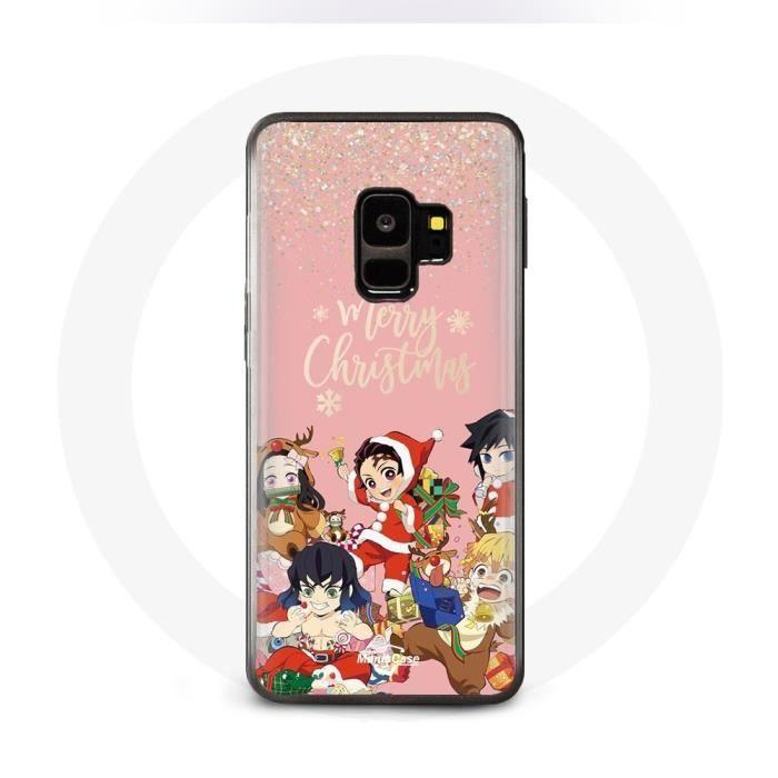 Coque pour Samsung Galaxy S9 Plus Demon slayer merry christmas affiche Anime Manga