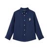 Teenie Weenie Kids Unisex Linen Embroidered Bear Shirt