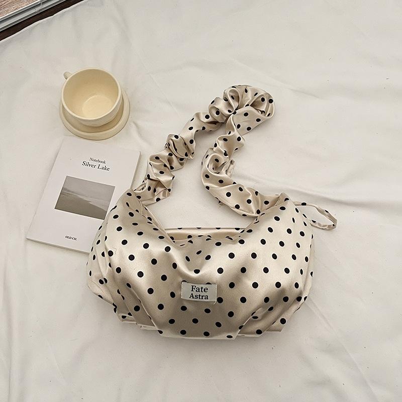 

Spring New Dot Satin Cloud Shoulder Bag Women Korean Lazy Style Crossbody Bag Fashi and Versatile for Daily Use Commuting Bag