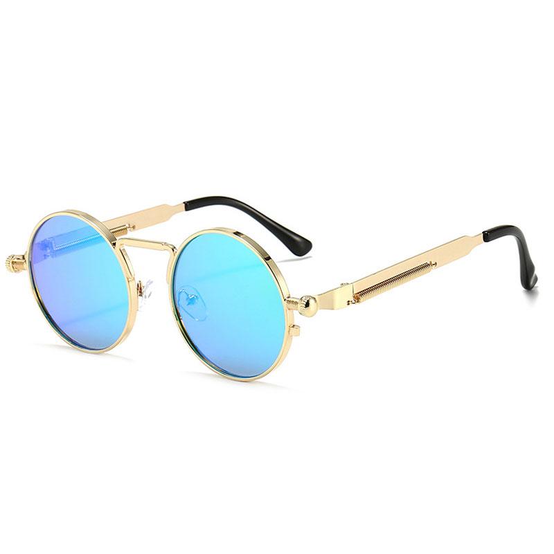 Metal Vintage Punk Style Sunglasses Men Retro Round Y2K Cyberpunk Women Sun Glasses Fashion Eyewear Gafas Sol Mujer UV400