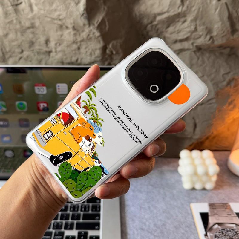 For IQOO 15 Ultra 15R/13/12 NEO 11/Neo 10 Z10 Z11 Turbo Z9 "Animal Holiday" Micro Matte Hard Phone Case/ Z9X Z8X Z7i NEO 9 Half Wrap Shockproof Cover