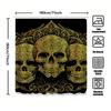 Tuniu Skull Pattern Shower Curtain Gothic Design Black Floral Skeleton Art Bathroom Decor